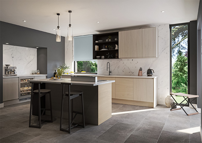 Lycia (FR Blackout), Angora Grey - Twist&Fit Roller Blind - Image 7